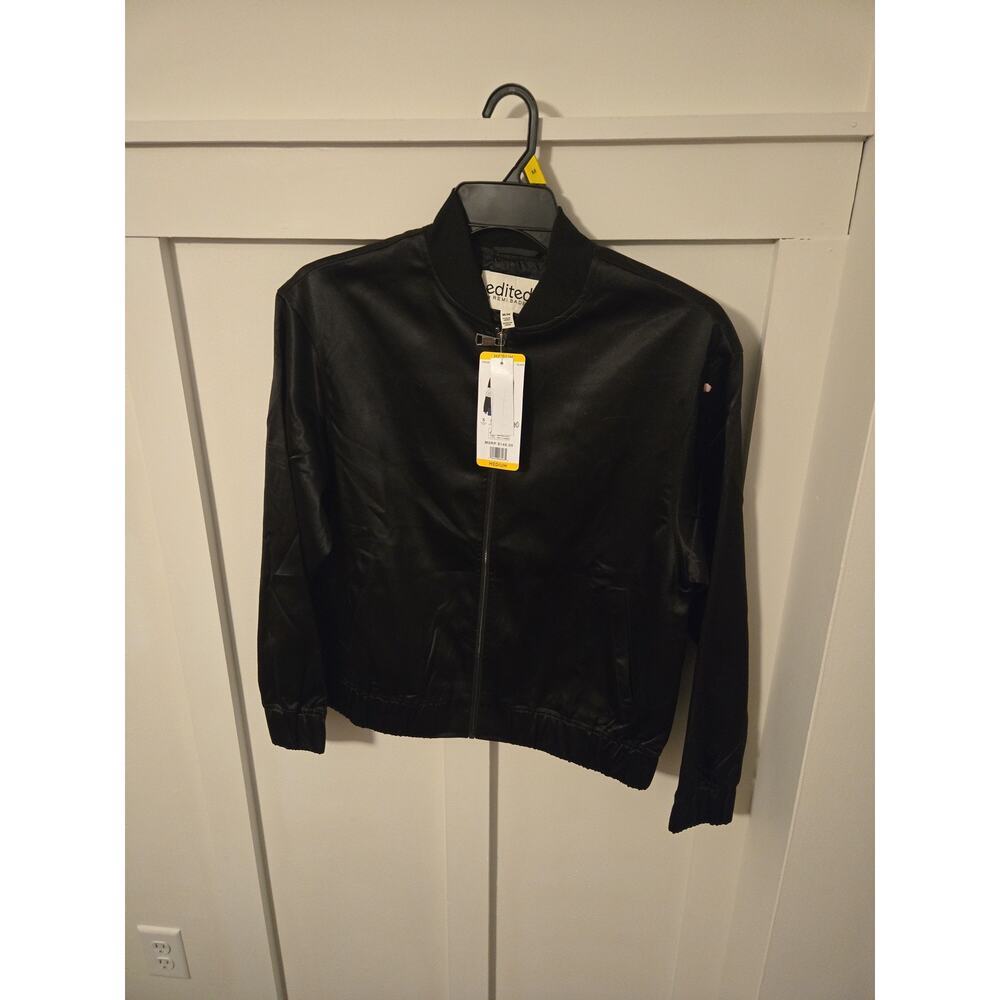 EDITED x Remi Bader Black Satin Bomber Jacket New with Tags Multiple All Sizes